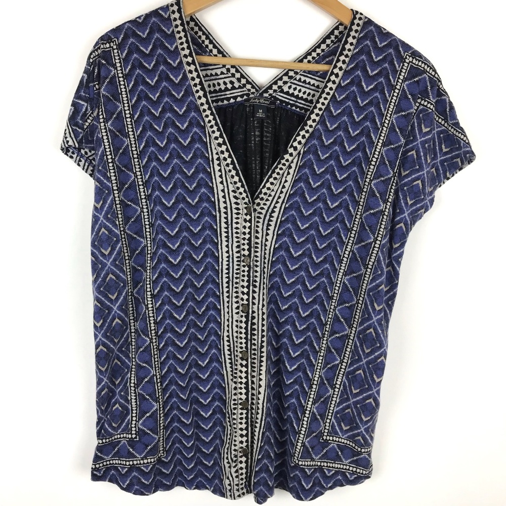 Lucky Brand | Multi Pattern Boho Button Down